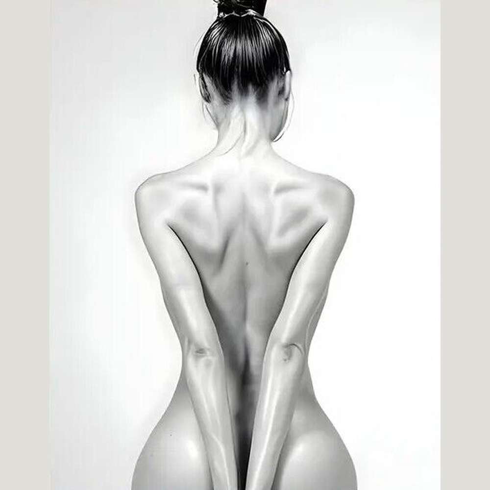 Modern Art, Chic Nude Woman Artistic Canvas Print 12" x 16" NEW! Home & Garden:Home Décor:Posters & Prints Style Your Walls